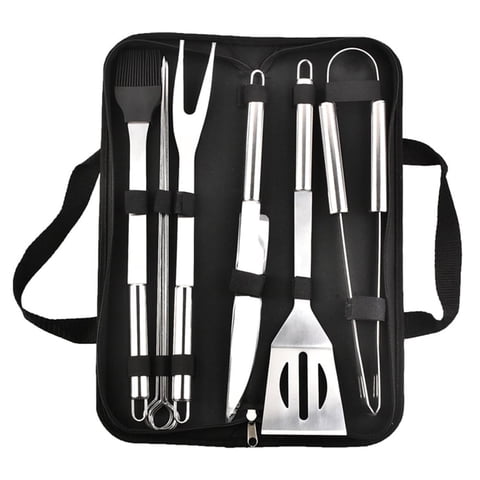 Grilling Accessories BBQ Grill Tools Set, 9 Pieces Stainless Steel Grill Kit with Case, Barbecue Utensil Tool