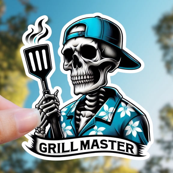 Grilling Dad Cool Dad Him Grill Master Winter Dad Decor Sticker