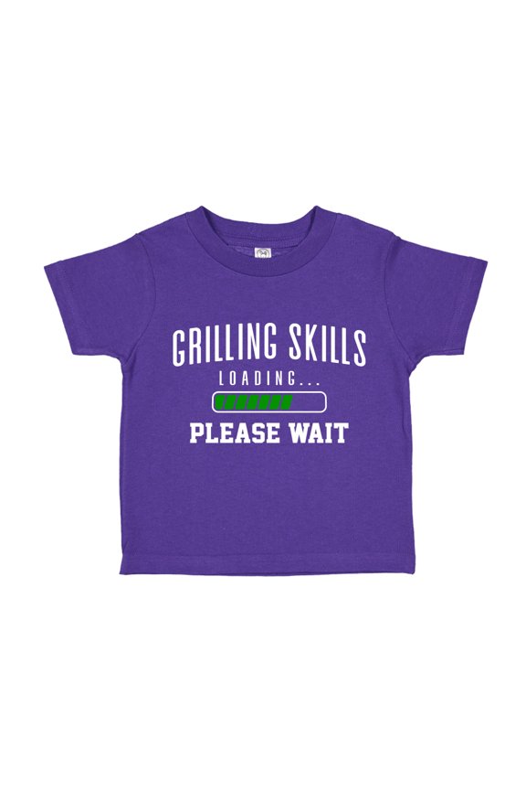 Grilling Skills Loading Please Wait Toddler T-Shirt 3T Purple