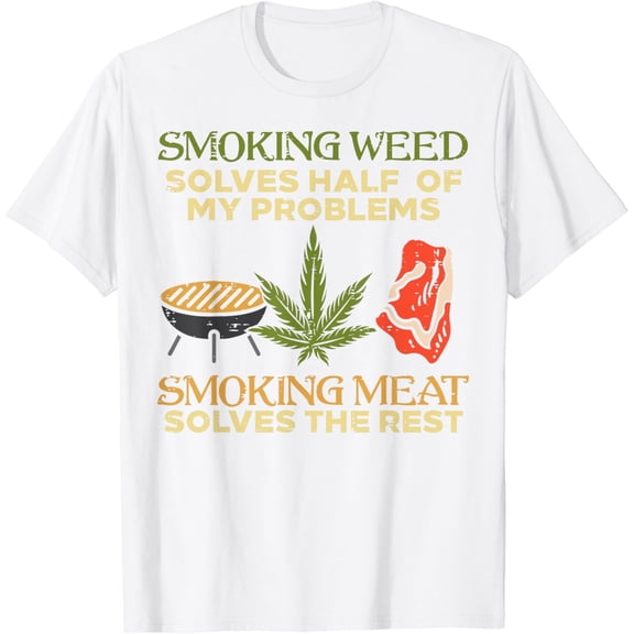 Grilling Solves Half Problems Meat Funny Bbq Barbecue Men T-Shirt