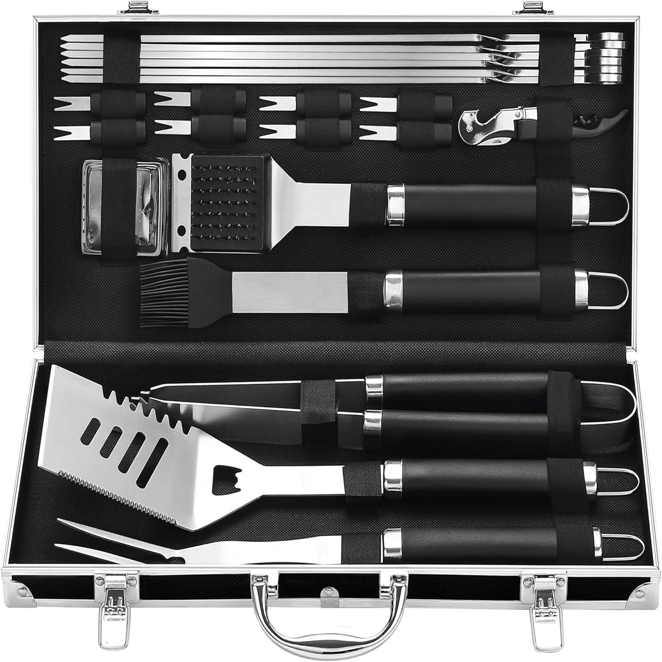 Grilljoy 22PCS BBQ Accessories Grill Tool Set with Spatula - Grilling Gifts for Christmas - Walmart.com