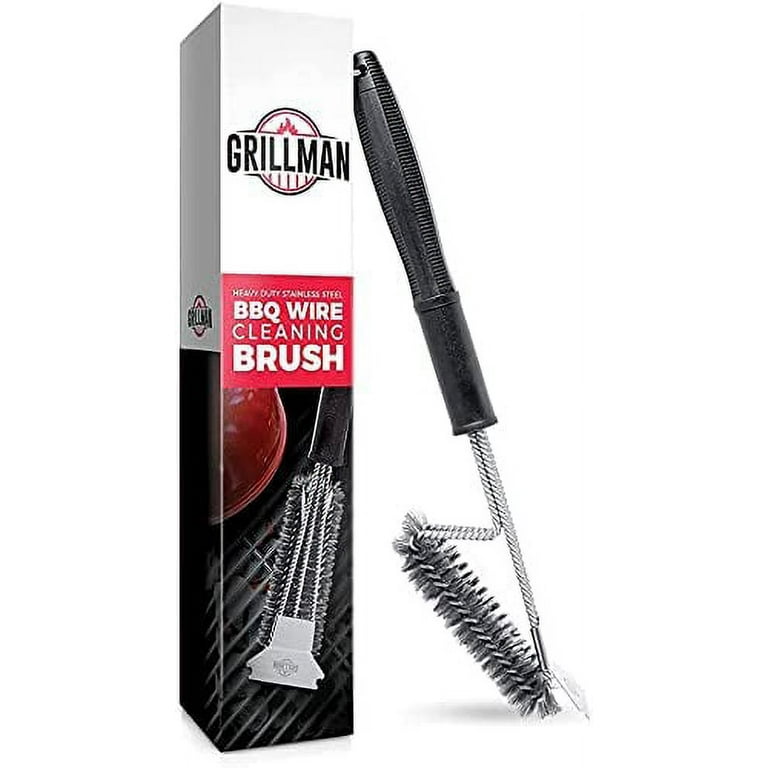GRILLUMAID Grill Brush and Scraper, 2-in-1 BBQ Brush for Grill