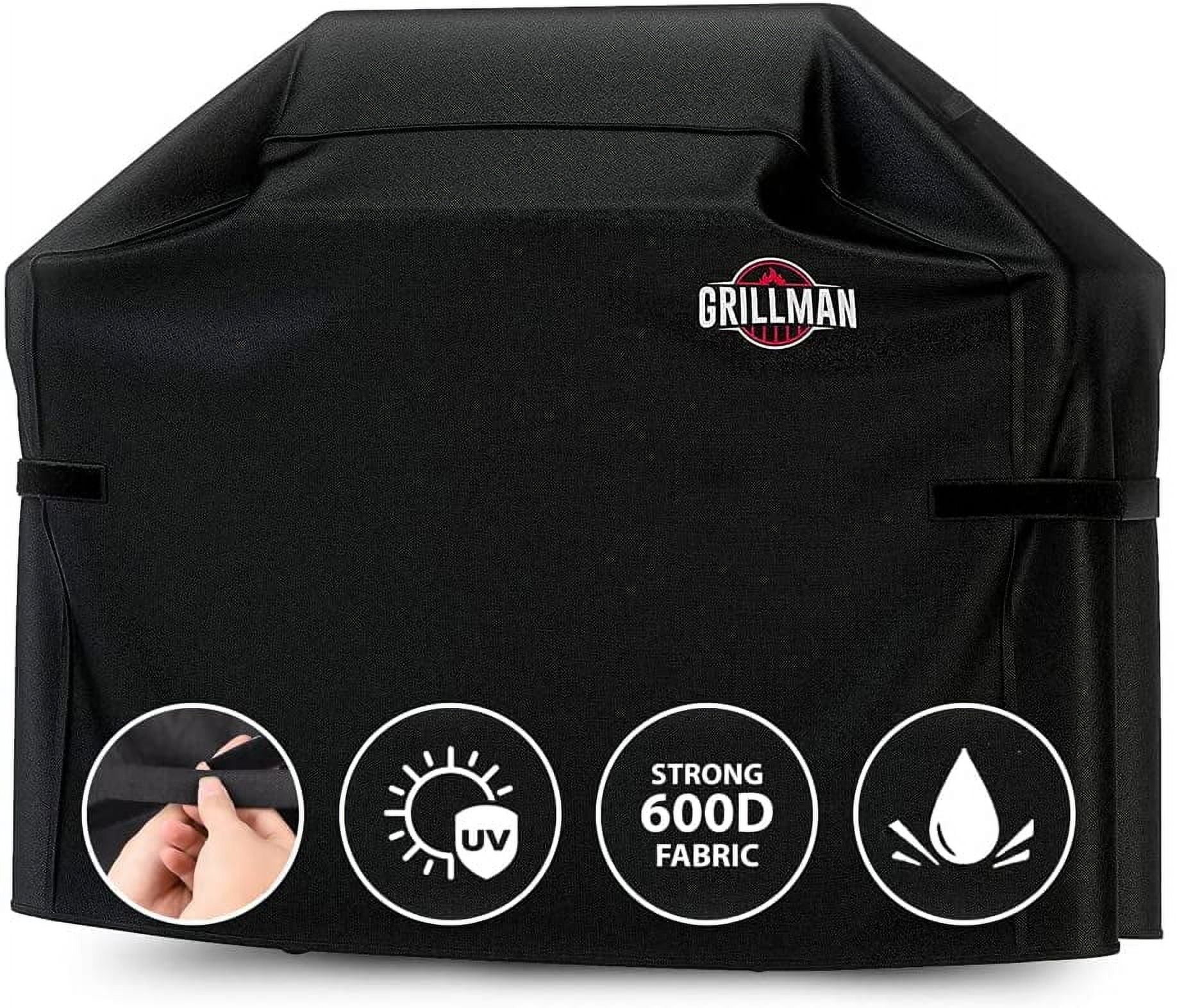 Heavy-Duty Black Waterproof Grill Cover, 64" x 24" x 48"