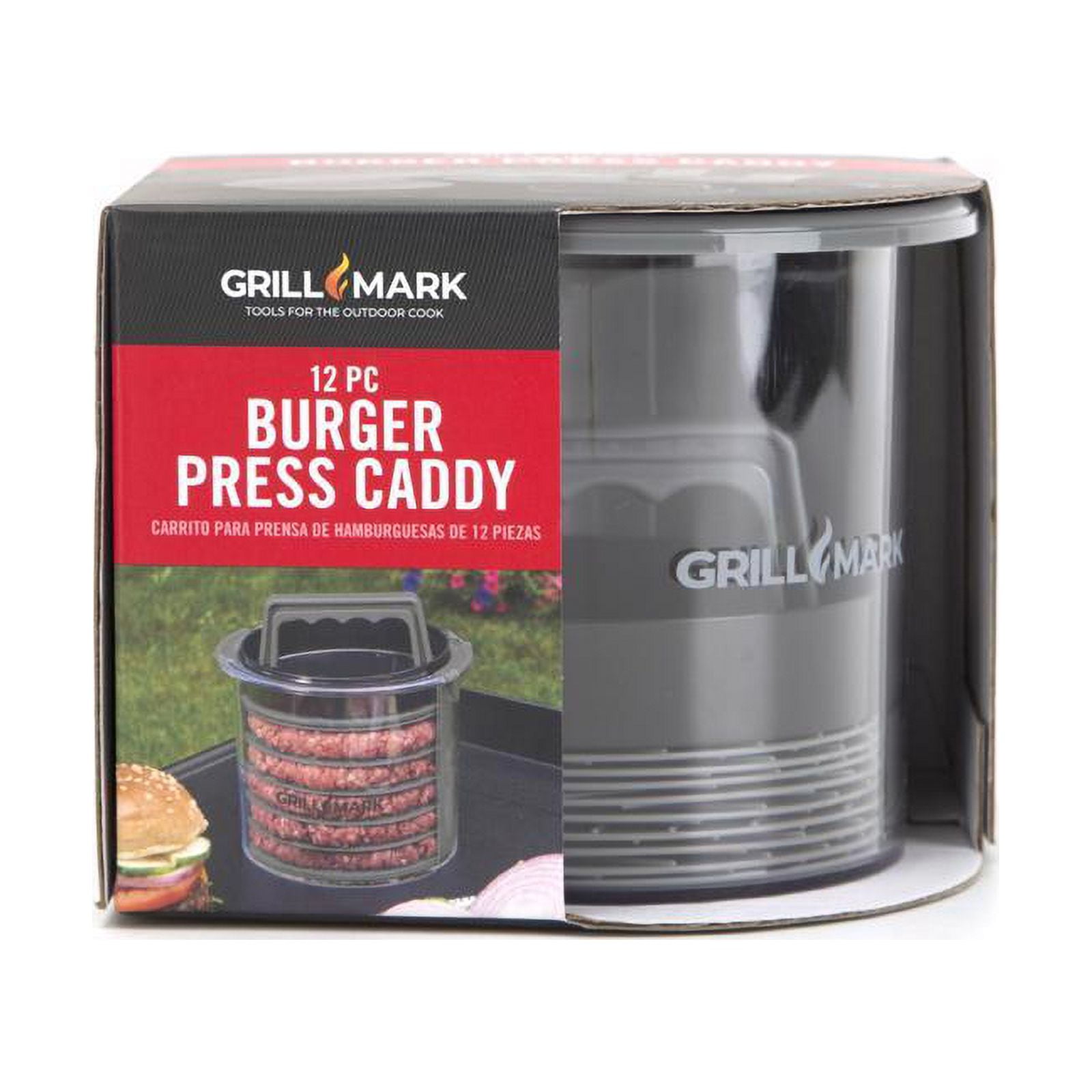 Grillmark Round Plastic Grill Press with Plastic Handle (12 Count)