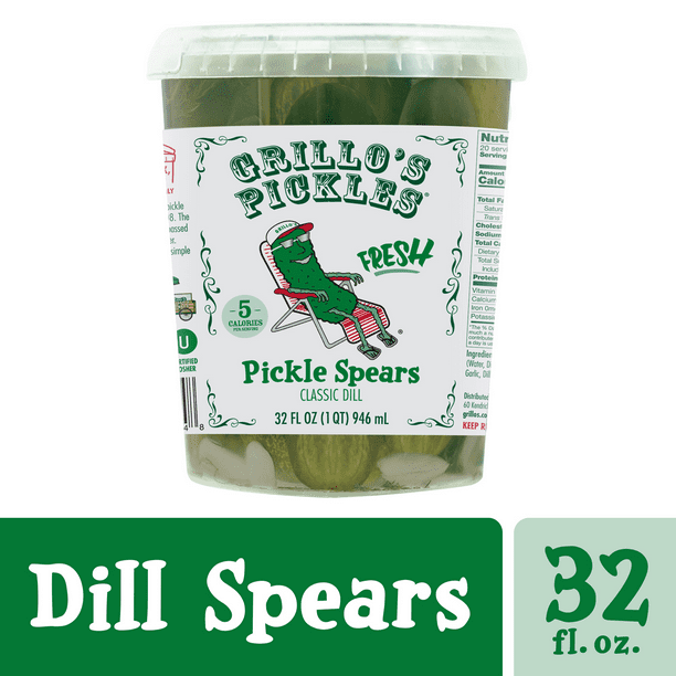 Grillo's Pickles Classic Dill Pickle Spears, 32 fl oz