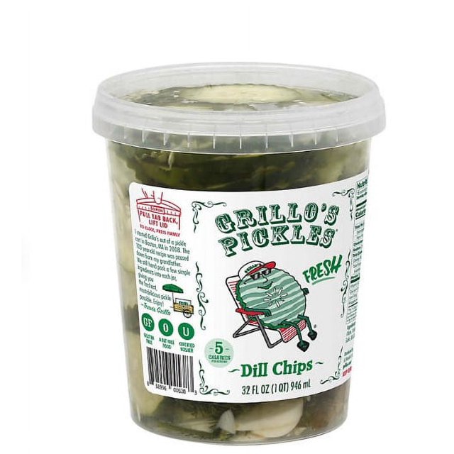 Grillo's Pickles Fresh Dill Chips (32 oz.)