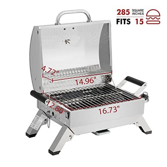 Grills House Stainless Steel Portable Grill with Two Handles and Travel