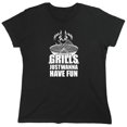 thumbnail image 1 of Grills Just Wanna Have Fun Sarcastic Humor Novelty Funny Women's Casual Tees, 1 of 3