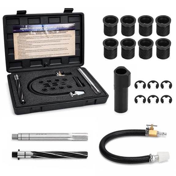 38900 Tool Kit for Two Valve Ford Triton, Spark Plug Thread Repair Kit Compatible with 4.6L 5.4L 6.8L V-10 Ford Engines (1996-2003), Cylinder Head Repair System
