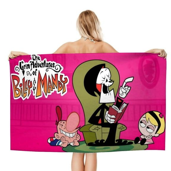 The Grim Adventures of Billy and Mandy-theme Gifts Quick-dry Beach Towel for Women Girl Birthday Inspired Fan Bath Outdoor Music Lover30.7 x 59 in78 X 150 CM