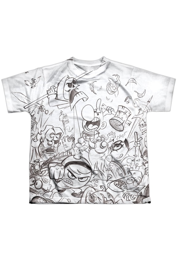 Grim Adventures Of Billy And Mandy - Brawl - Youth Short Sleeve Shirt - X-Large