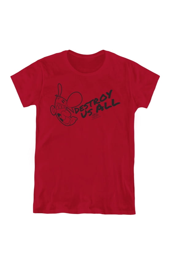 Grim Adventures Of Billy And Mandy Destroy Us All S/S Women's T-Shirt Cardinal