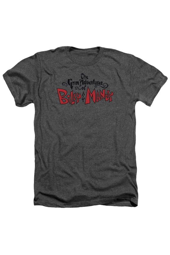 Grim Adventures Of Billy And Mandy - Grim Logo - Heather Short Sleeve Shirt - Medium