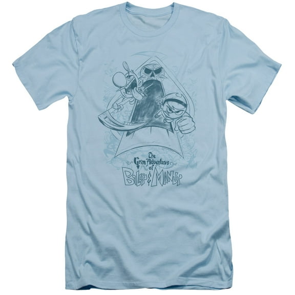 Grim Adventures Of Billy & Mandy Sketched S/S Adult 30/1 T-Shirt Light Blue