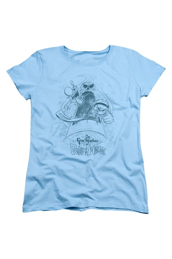 Grim Adventures Of Billy & Mandy - Sketched - Women's Short Sleeve Shirt - X-Large