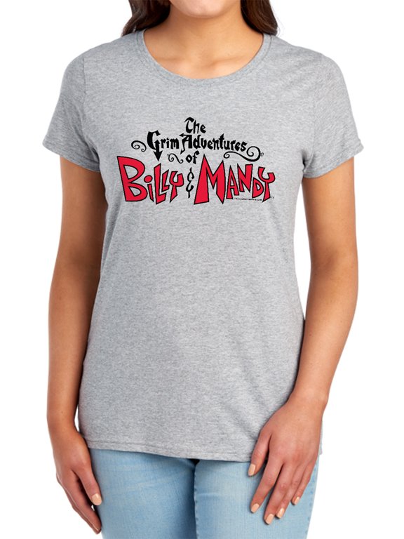 Grim Adventures of Billy & Mandy Grim Logo Women's T Shirt, Athletic Heather, X-Large