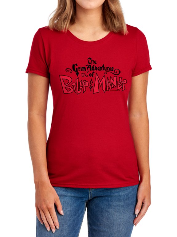 Grim Adventures of Billy & Mandy Grim Logo Women's T Shirt, Red, Small