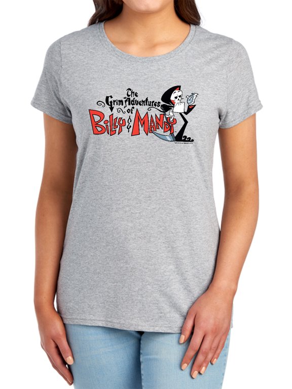 Grim Adventures of Billy & Mandy Logo Women's T Shirt, Athletic Heather, Small