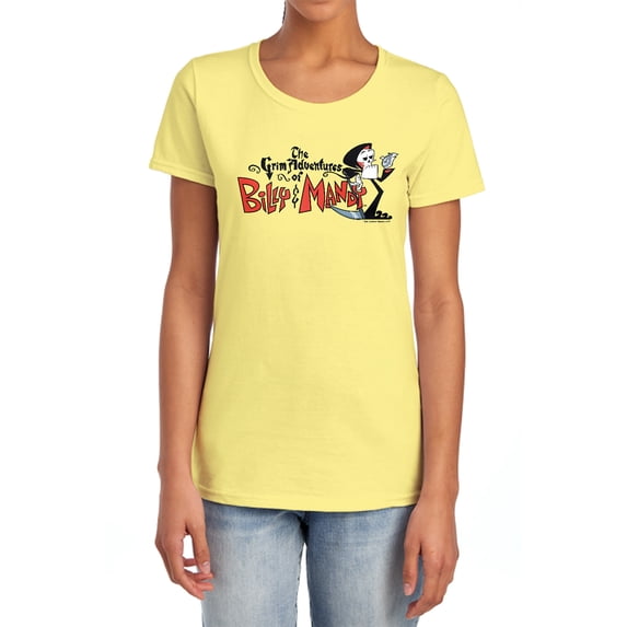 Grim Adventures of Billy & Mandy Logo Women's T Shirt, Banana, X-Large