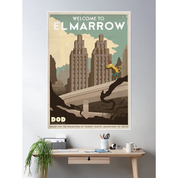 Grim Fandango Travel Posters Poster Wall Art, Modern Wall Decor For Living Room Bedroom, 12x18 UNFRAMED