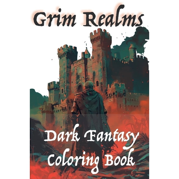 Grim Realms: Dark Fantasy Coloring Book, (Paperback)