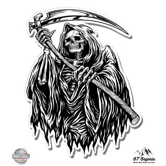 Grim Reaper - 12" Vinyl Sticker Waterproof Decal