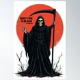 thumbnail image 1 of Grim Reaper Aesthetic – What A Time To Be Alive Dark Art Vintage Design Poster Wall Art, Modern Wall Decor For Living Room Bedroom, 12x18 UNFRAMED, 1 of 3