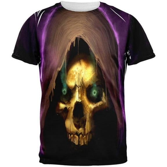 Grim Reaper All Over Adult T-Shirt - Large