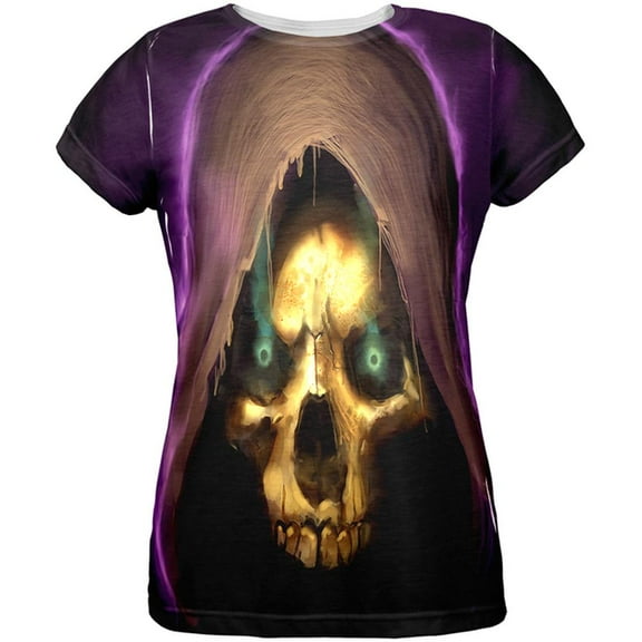 Grim Reaper All Over Womens T-Shirt - Medium
