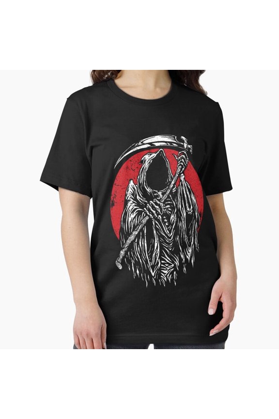 Grim Reaper Angle of Last Breath Funny Misspelling Graphic H46176 Unisex T-Shirt, Up to 5XL Available
