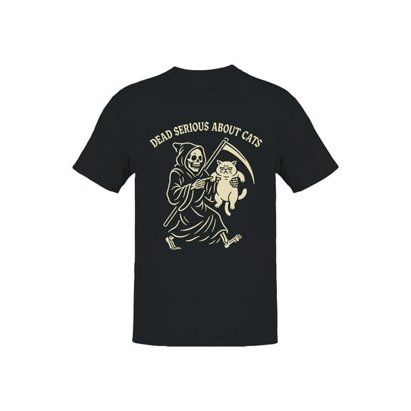 Grim Reaper Cat Lover Design Men's T-shirt