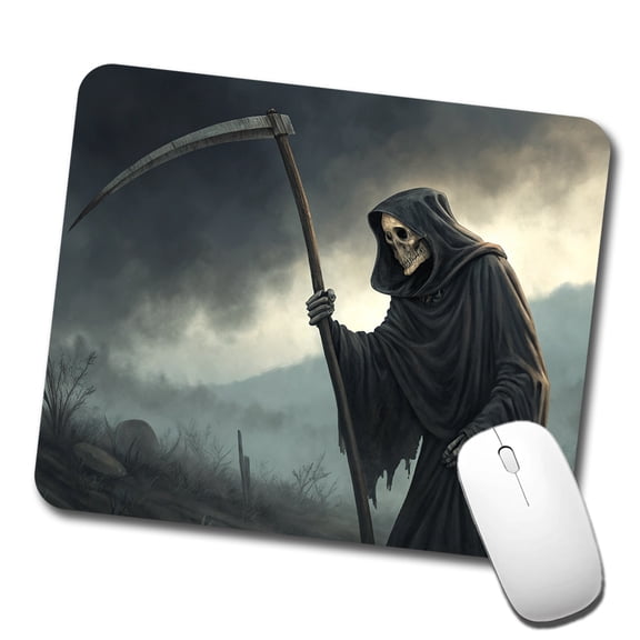 Grim Reaper Death Halloween Mouse Pad Low Profile Gaming Mat