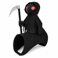 thumbnail image 1 of Grim Reaper Dog Halloween Costume with Magic Tape, Adjustable 3D Rider Pet Outfit for Cats, Small, Medium and Large Dogs, Cosplay Party and Costume Contest, 1 of 6