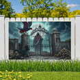 thumbnail image 1 of Grim Reaper Halloween Banner Spooky Hand Full Moon for Haunted House Halloween Party Scary Decoration, 1 of 9