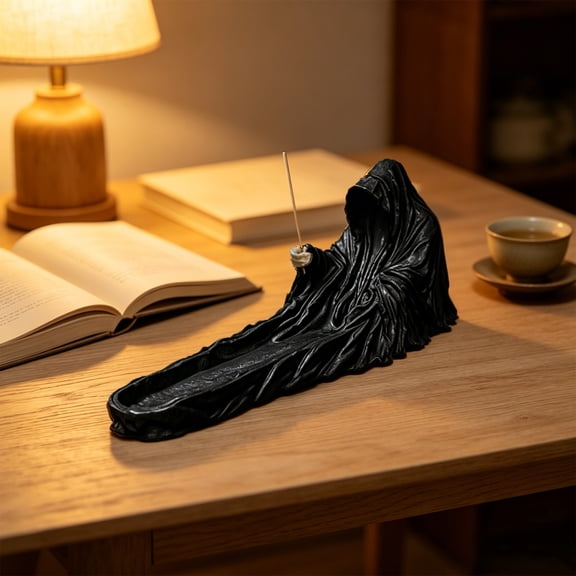Grim Reaper Incense Holder, 3D Printed Gothic Incense Stick Burner Halloween Aromatherapy Burner for Yoga Meditation Home Decor