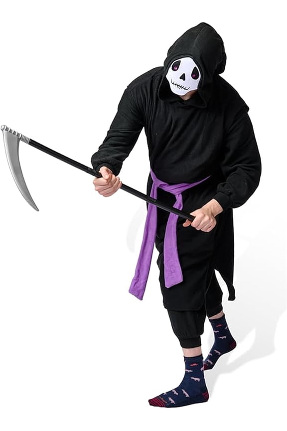 Grim Reaper Kigurumi Unisex Adult Onesie Pajamas Animal One Piece Costume Cosplay Sleepwear Grim Reaper Kigurumi Unisex Adult Onesie Pajamas Animal One Piece Costume Cosplay Sleepwear