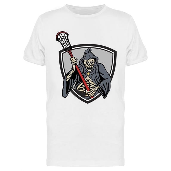 Grim Reaper Lacrosse Player T-Shirt Men -Image by Shutterstock, Male Small