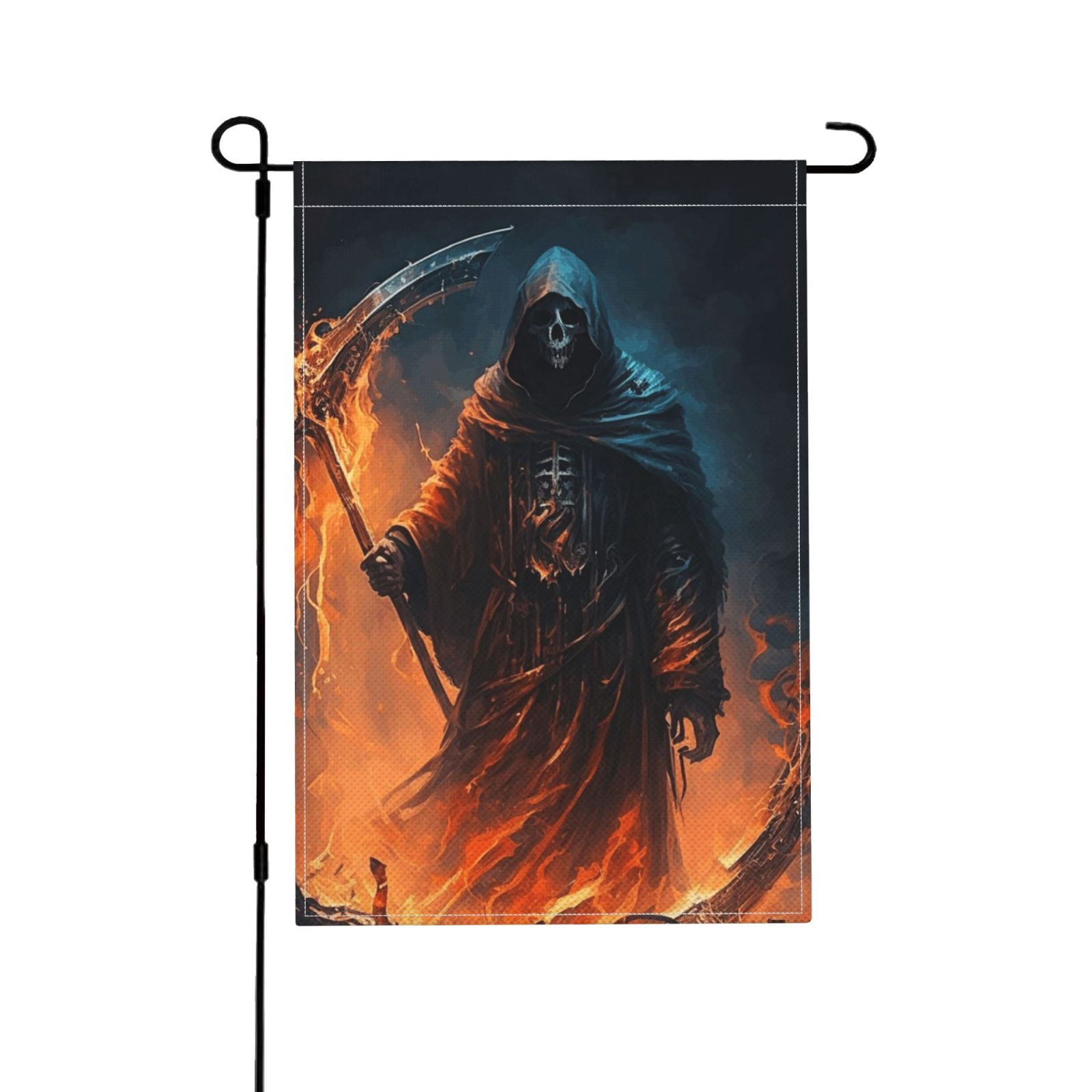 Soul Ripper Flag Grim Reaper On Fire Cool Art Garden Flag Outdoor House Flags 12 X 18 ...