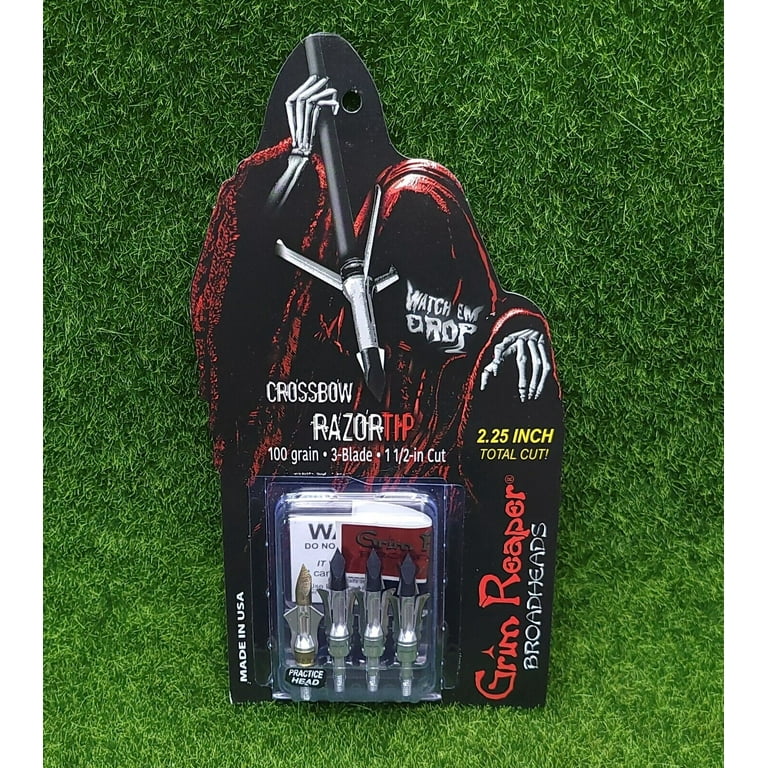 Grim Reaper RazorTip Crossbow Mechanical Broadhead 3 Blade 100gr 1