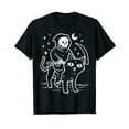 thumbnail image 1 of Grim Reaper Riding Cat Moon Funny Death Halloween Costume T-Shirt, 1 of 5
