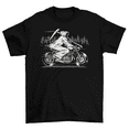 thumbnail image 1 of Grim Reaper Riding Motorcycle T-Shirt Biker Gift Tee Men Women Unisex, 1 of 2
