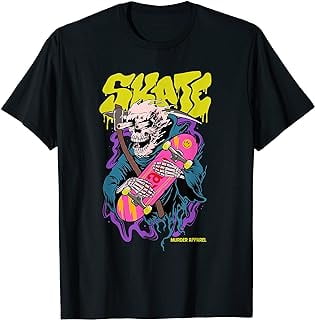 Grim Reaper Skeleton Skateboard T-Shirt - Walmart.com