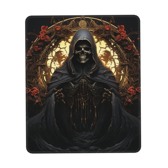Grim Reaper Skull Angel Skeleton Cool Gaming Mouse Pad 8.3 x 10.3 in Rectangle Computer Mousepad Mat Non-Slip Rubber Base for Office Laptop PC