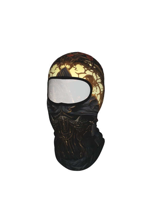Grim Reaper Skull Angel Skeleton Cool Unisex Balaclava Ski Mask Full Face Cover for Cold Weather & UV Protection, Breathable Cooling Helmet Liner