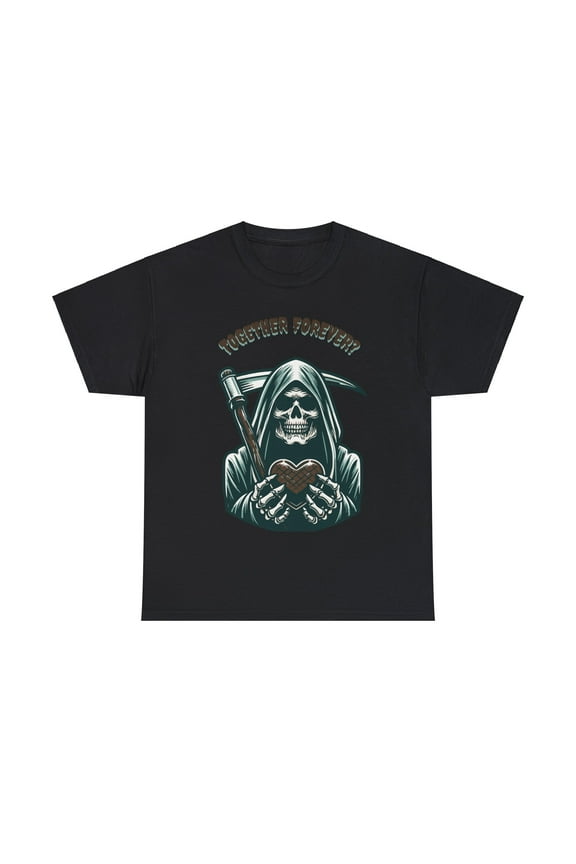 Grim Reaper Together Forever Black Unisex Graphic Tee