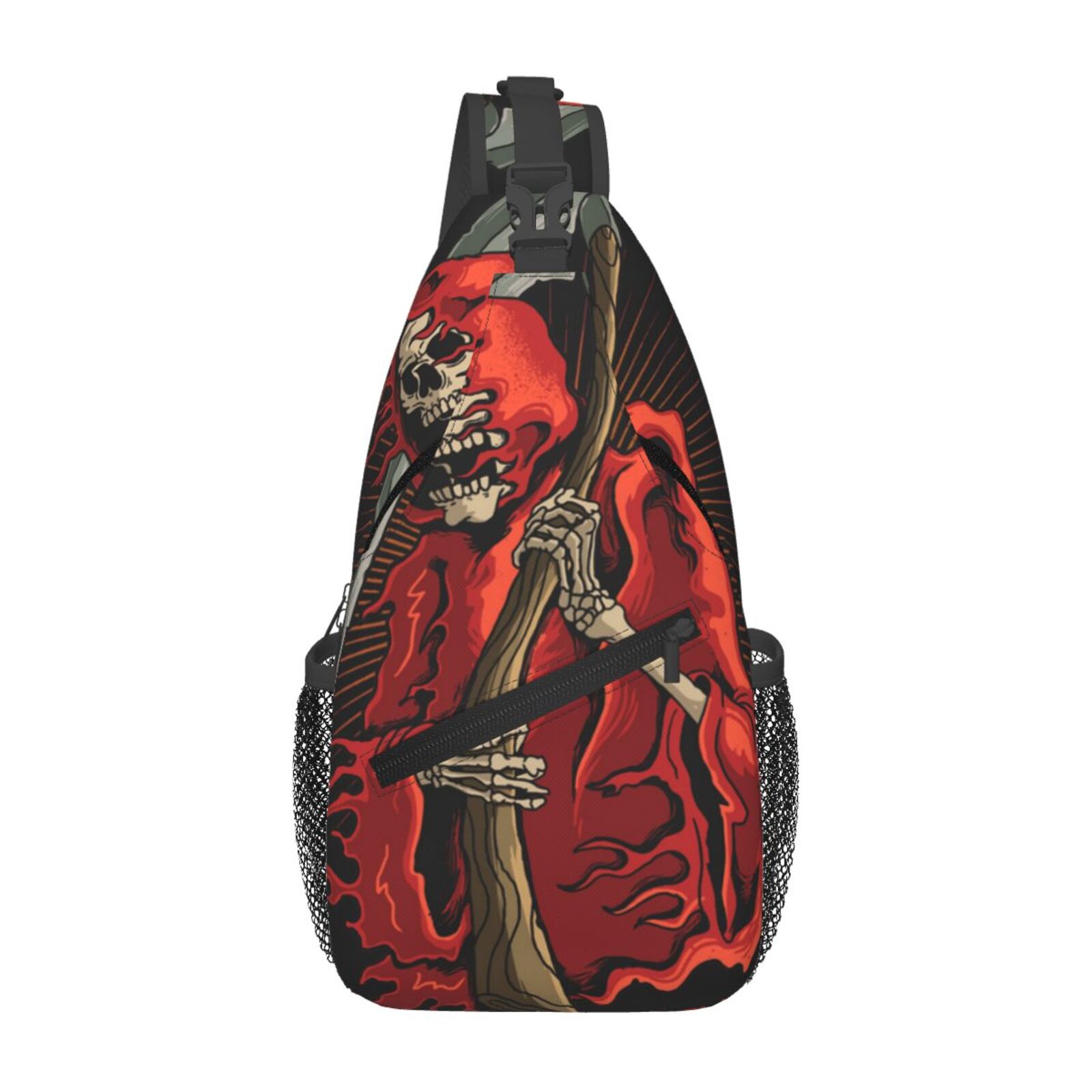 Sack Reaper Grim Reaper With Scyth Sling Backpack Shoulder Chest Crossbody Bag ...
