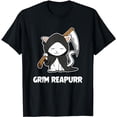 thumbnail image 1 of Grim Reapurr Halloween Costume Reaper Funny Kitten Cats T-Shirt, 1 of 5