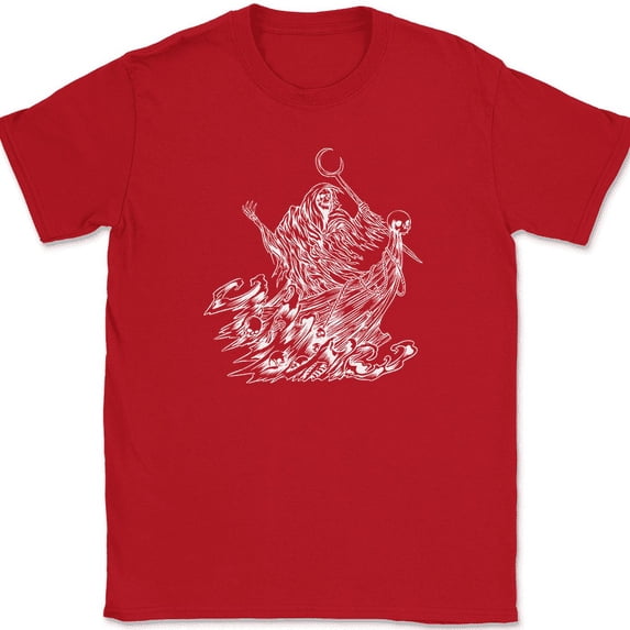 Grim Ripper T-Shirt Funny Graphic Boat Ride Humor Gift Novelty Tee - Red, S