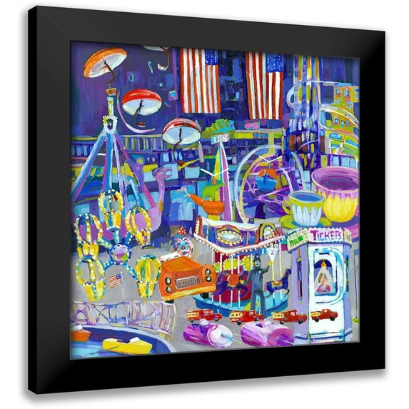 Grim, Tara Funk 12x12 Black Modern Framed Museum Art Print Titled - Funlands I