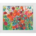 thumbnail image 1 of Grim, Tara Funk 14x12 White Modern Wood Framed Museum Art Print Titled - Vivid Poppy Collage III, 1 of 4